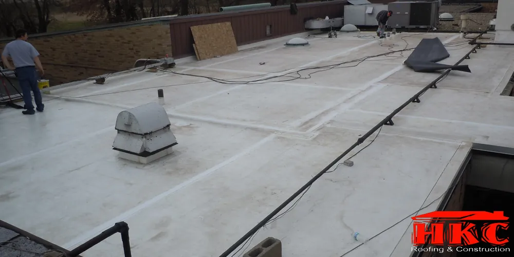 Low-slope roof, flashing and curb work, HKC Roofing & Construction